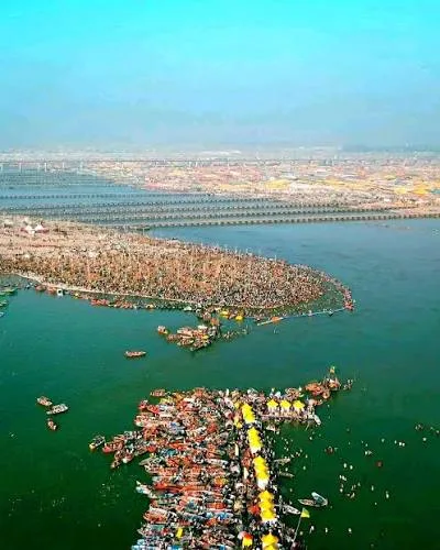 Triveni Sangam confluence at Prayagraj