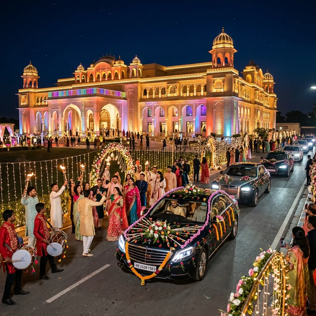 Baraat cars procession